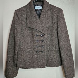 Calvin Klein Women's Textured Brown Blazer